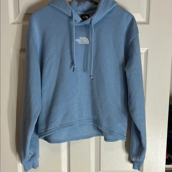 The North Face Women’s Light Blue Large Hoodie Sweatshirt - Picture 2 of 6